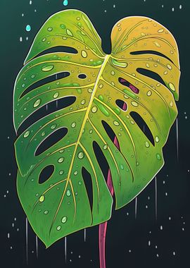 Botanical Pencil Monstera