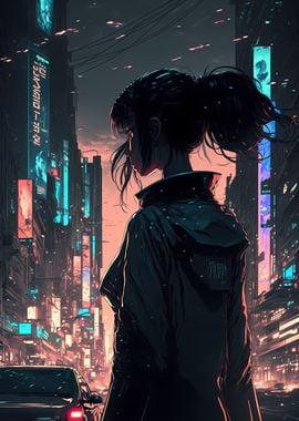 Cyberpunk anime girl