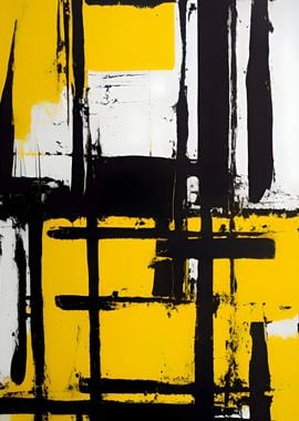 black and yellow abstract 