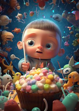 Baby 3D Food Fun Animation