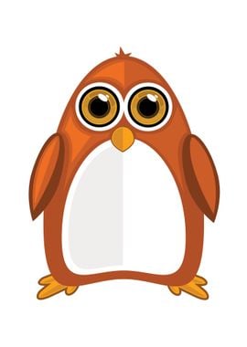 Brown Orange Penguin