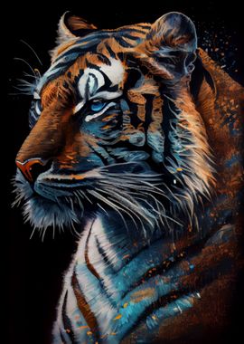 Tiger Ink Painting