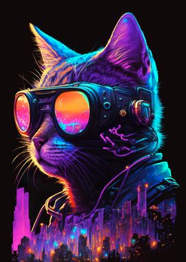 cute cat Cyberpunk Game