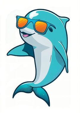 Dolphin with Sunglasses