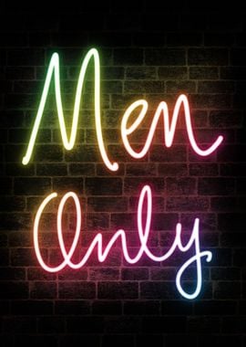 Men Only Color Neon Sign