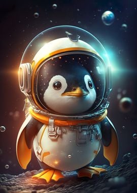 Astronaut Space Penguin