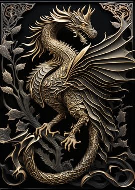 King Of Dragon Art Deco