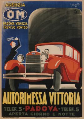 Italian Retro Car Poster