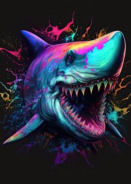 shark colorful