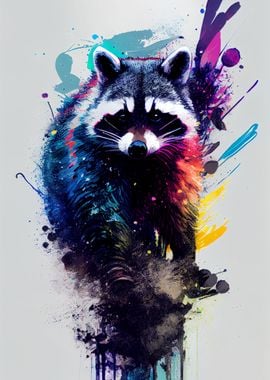 Raccoon Watercolors