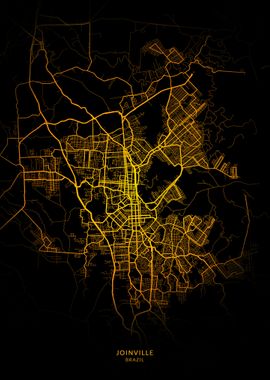 Joinville City Map Gold