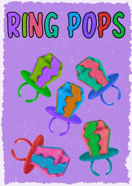 Vintage Ring Pops Poster