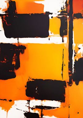 Orange Abstract Painting