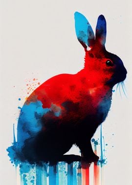 Rabbit Blue Red