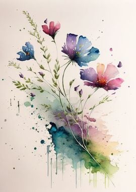 watercolor flower 