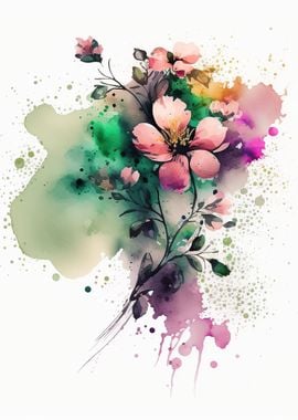 watercolor flower 