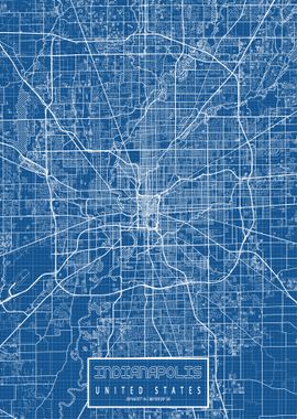 Indianapolis Map Blueprint