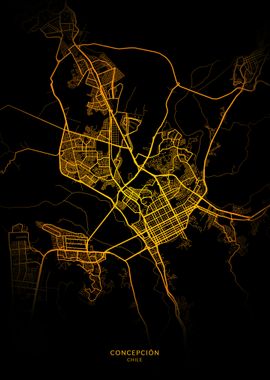 Concepcion City Map Gold