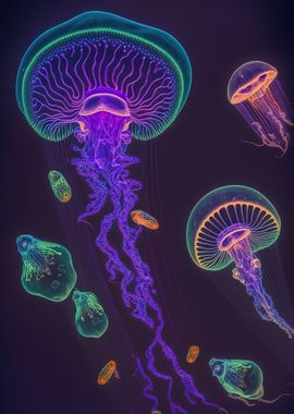 neon jellyfish