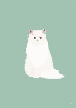 Persian Cat Illustration