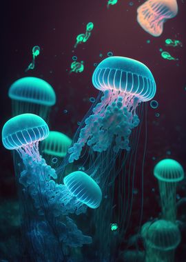 neon jellyfish