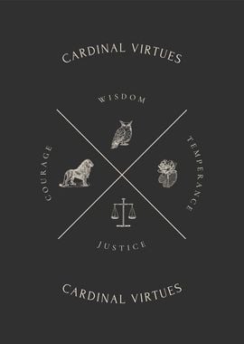 Cardinal Virtues Black