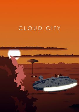 cloud city travel art