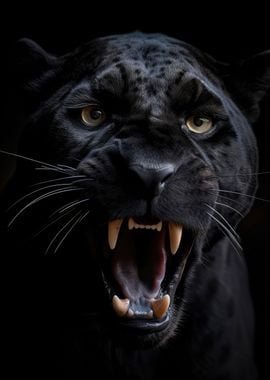 Black Panther hisses