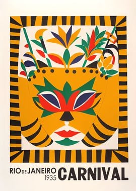 Retro Rio Carnival Poster