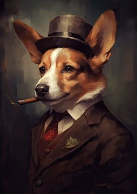 Corgi Dog The Gangster 