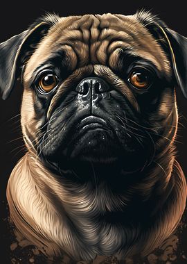 Pug portrait