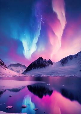 Purple Aurora Borealis