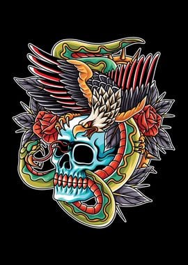 Eagle Skull  Tattoo 