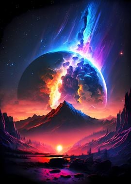 Planet Nebula Landscape