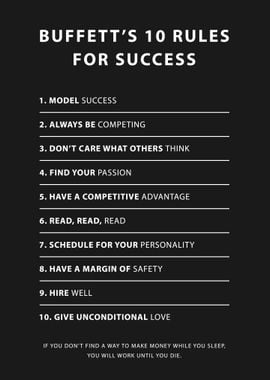 Buffett Rules For Success