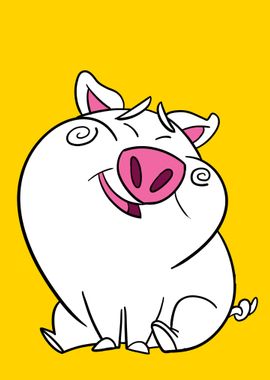 Happy Pig cartoon