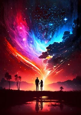 Heart Couple Galaxy