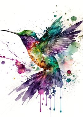 Watercolor bird