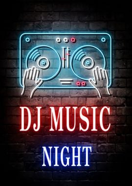 DJ Music Night Neon