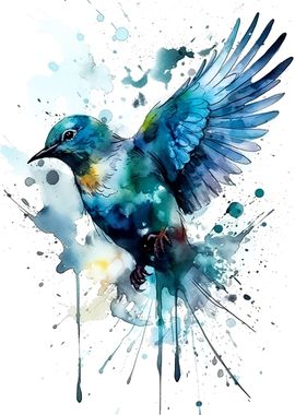 Watercolor bird