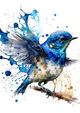 Watercolor bird