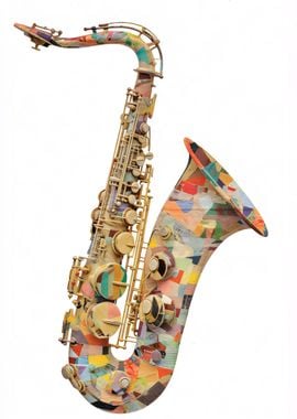 Tenor Sax Pop Art Poster