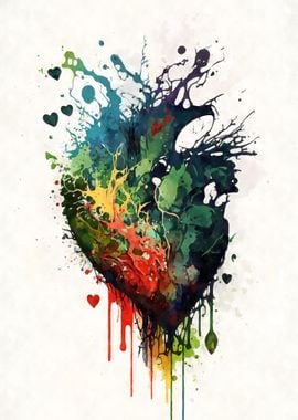 Heart Watercolor Artwork