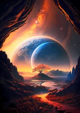 God Tree Planet Cosmos