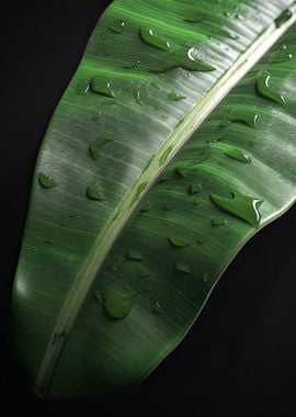 Rainy Banana Leaf