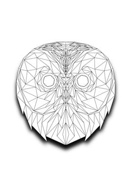 Owl Lowpoly Wireframe