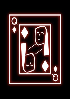 poker cards neon edits 