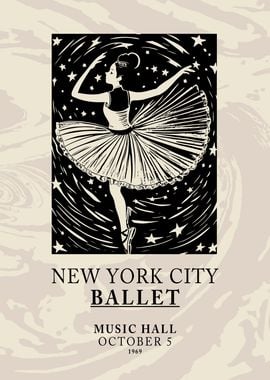 Vintage NYC Ballet Poster