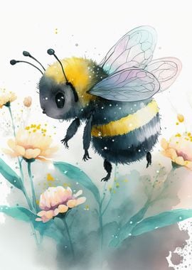 Watercolor Bee