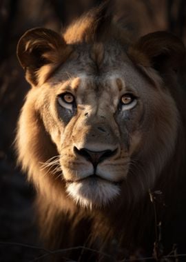 Lion Wildlife Portrait